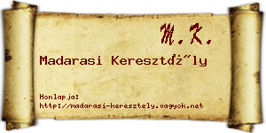 Madarasi Keresztély névjegykártya